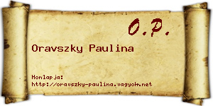 Oravszky Paulina névjegykártya